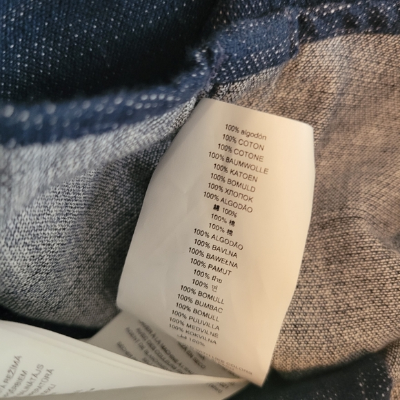 MICHAEL KORS Blue Denim Cotton  Slim Button Up Shirt   Size XL - Picture 7 of 8